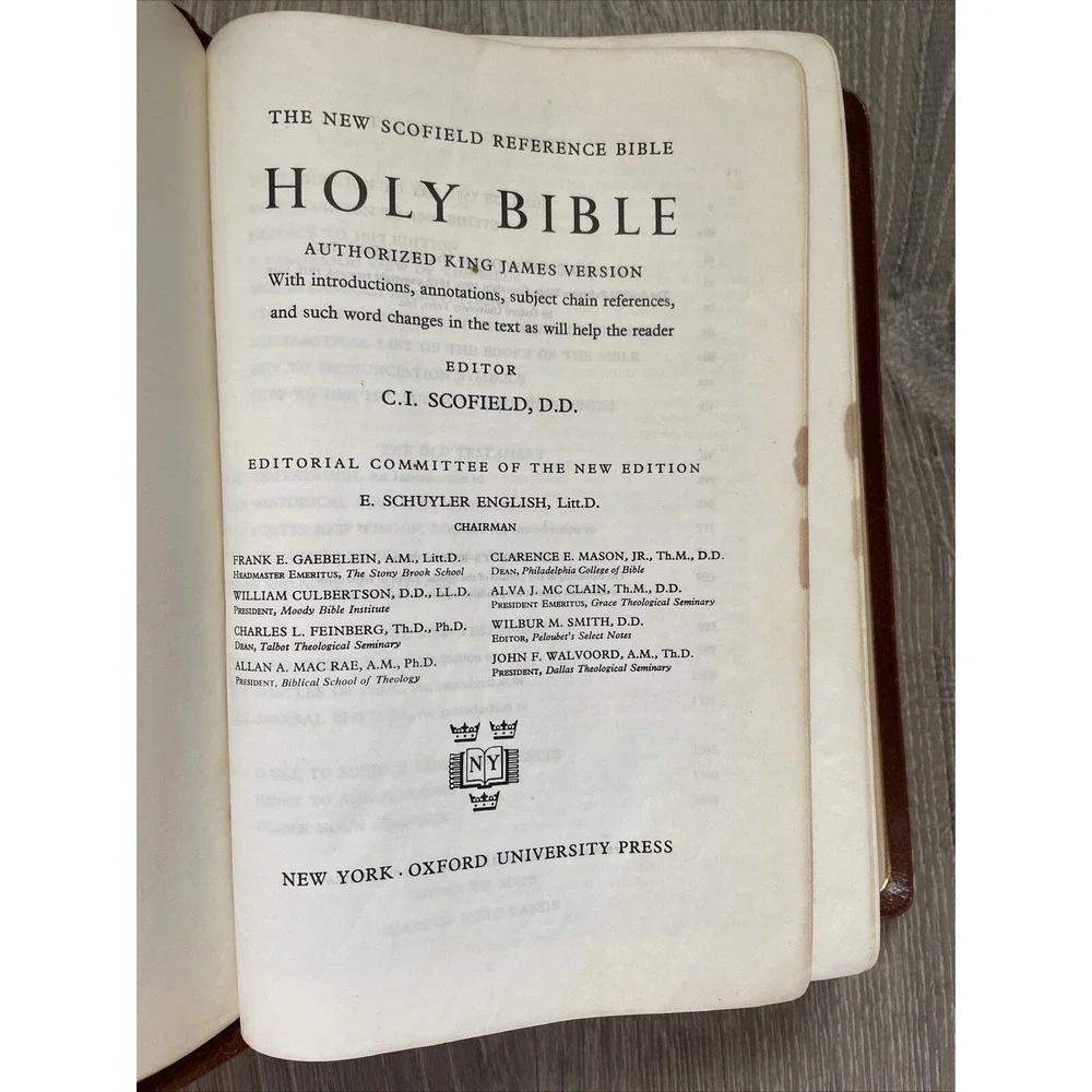 Oxford HOLY BIBLE New Scofield Reference Edit Concordance 1967 Vintage Cowhide